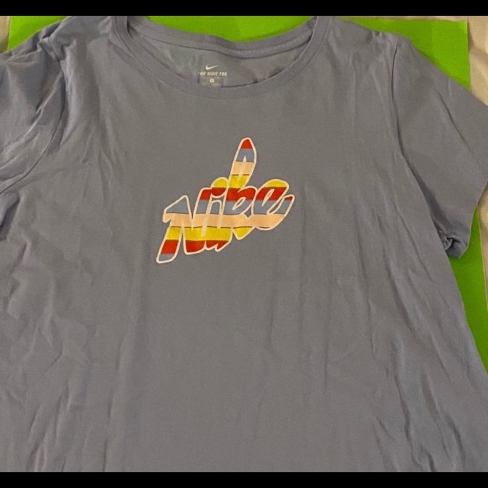 Women’s Nike Eggshell Blue Retro Logo Tee